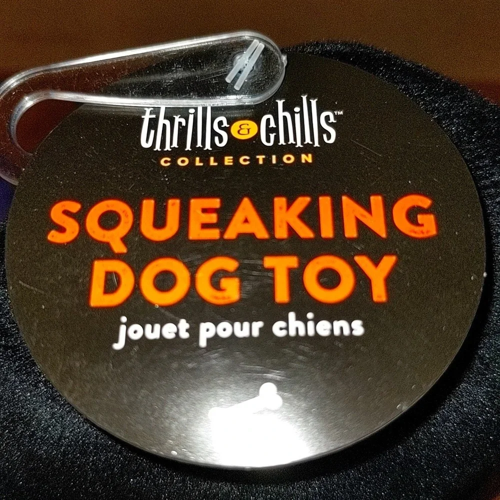 Thrills & Chills Purple Bat Plush Squeak Crinkle Dog Toy Halloween Retired Toy